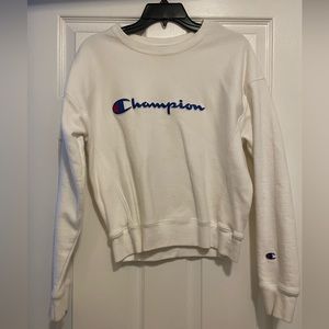 Champion white crew neck in size small
